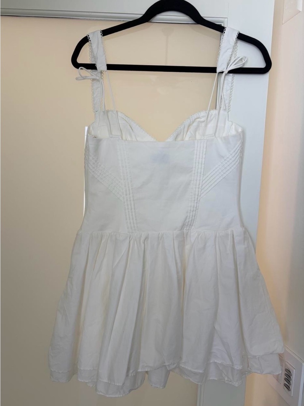Plus cup Oh Polly Annalise White Lace-Up Bustier Mini Dress size 8 - Picture 4 of 5